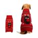 Pudcoco Dog Christmas Sweater Pet Reindeer Snowflake Pattern Warm Turtleneck Knitwear