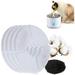 4PCS Replacement Fountain Filters for 2.4L Round Water Fountain Automatic Pet Fountain Filters