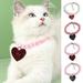 Visland Dog Pearl Necklace Collar with Bling Identification plate Cute Wedding Collar Girl Costume Outfits Accessories for Small Dogs Puppy Cat