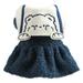 Winter Warm And Cold Plus Fleece Navy Bear Woolen Skirt for Small Dogs Girl Pet Puppy Clothes Outfit Apparel for Chihuahua Yorkie