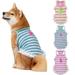 Shenmeida Dog Shirt Skirt Striped Lace Edge T Shirts Cotton Vest Pleated Dress Puppy Clothes Summer Shirts Cute Tops Soft Pet Apparel for Small Medium Dogs Cats Outfits Costume