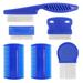 Pet Grooming Combs Kit for Dogs Tear Stain Remover Comb Cat Comb with Round Metal Teeth to Remove Knots Crust Mucus