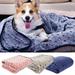 Opolski Pet Bed Multipurpose Soft Durable Hemming Comfortable Flannel Keep Warm Polyester Polka Dot Print Dog Blanket for Kitten