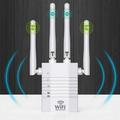 PRAETER 1200Mbps 5Ghz WiFi Repeater WiFi Range Extender Wireless Network Extender Wi-Fi Amplifier 802.11N Long Range Wi Fi Signal Booster 5G Wifi Repeator White