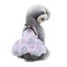 yuehao pet supplies pet dog bottoming rose print dress clothes cat lace breathable dress pink