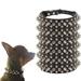 Adjustable Pet Cat Dog Collars 6 Pcs Soft Faux Leather Spiked Dog Collar with Rivets and Studs Puppy Collars Adjustable for Small Medium Large Dogs