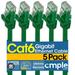 Cmple - [5 PACK] 3 Feet Cat6 Ethernet Cable 10 Gigabit Network Cord Cat6 Cable Ethernet Patch Cable Computer LAN Internet Cable with Snagless RJ45 Connectors Modem Wire - Green