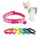 Footprint Cat Collar with Bell Basic Dog Cat Collar Buckle Adjustable Polyester Cat Dog Collar or Seatbelts