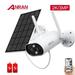 2K/3MP Solar Wireless Security Battery Camera Outdoor IP Cameras ANRAN Rechargeable Battery Powered Motion Detection Waterproof Video Surveillance Camera (Only Supports 2.4GHz Wi-Fi)