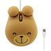 USB Wired Mouse Cute Animal Bear Shape Wired Mouse Portable Mini Optical Mice Cartoon Computer Mouse 3 Buttons for Laptop Desktop PC Computer