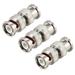 BNC Male to Male Coaxial Connectors Screw-lock Terminal 3pcs