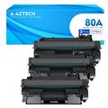 80A Black Toner Cartridge Compatible for HP 80A CF280A 80X CF280X LaserJet Pro M401dn M401dne M401dw M401n M425dn M401 M425 Printer Ink (Black 3-Pack)