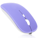 2.4GHz & Bluetooth Rechargeable Mouse for Lenovo Tab M7 Bluetooth Wireless Mouse Designed for Laptop / PC / Mac / iPad pro / Computer / Tablet / Android Violet Purple