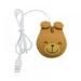 Cute Animal Shaped Wired Mouse Cartoon Small Corded Optical Mice 1600 DPI Portable Travel Mini Mouse for Computer Laptop with 4.5ft Cord for Kids Children Girls Gift (Yellow)