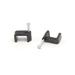 Dual Twin or Siamese Coaxial Cable Clips Cat6 Electrical Wire Cable Clip 1/2 in Nail Clip and Fastener Black (100 pieces per bag)