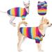 BRKURLEG Dog Striped T-Shirt Breathable Colorful Cotton Pet Sweatshirt with Stripes for Puppies Cats Small Medium Large Dogs Cat Dog Pajamas Pet Apparel