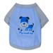 BT Bear Pet Clothes Dog T-Shirt Cotton Breathable Vest Puppy Costume for Small Medium Dog (S Blue)