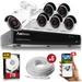 AmSecu 8CH 4K Security Camera System Outdoor with 2TB Hard Drive 6 x 8MP (3840 x 2160) Outdoor Weatherproof Home Surveillance IP Cameras with Night Vision & Motion Sensing