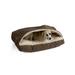 Snoozer Cozy Cave Rectangle Pet Bed Small Merlin Camel Hooded Nesting Dog Bed