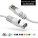 0.5ft (0.2M) Cat5E Shielded (FTP) Ethernet Network Booted Cable 0.5 Feet (0.2 Meters) Gigabit LAN Network Cable RJ45 High Speed Patch Cable White (40 Pack)