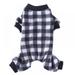 Shengshi Windproof British Plaid Dog Sweater Winter Coat Buffalo Plaid Dog Pajamas Cold Weather Dogs Jacket For Puppy Small Doggie Maltese Puppy Black And White S