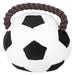 Pet Plush Soccer Toys Dog Chew Toys Puppy Cats Biting Football Toys (Black And White)