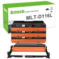 AAZTECH Compatible Toner Cartridge MLT-D116L and Drum Unit MLT-R116 for Samsung Xpress SL-M2625D SL-2825DW SL-M2885F Printer (3*Black Toner Cartridge 1*Drum)