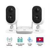 RevoAmerica 4CH Wireless Gateway Security System with 32GB Micro SD Card & 2x 1080p Battery Operated Cameras with 2-Way Audio