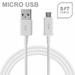 AT&T Samsung Galaxy S5 / Galaxy S5 Sport OEM 5 Feet White Samsung Micro USB Data Cable Compatible With Adaptive Fast Charging Technology