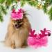 Ayyufe Pet Headgear Decorative Super Soft Delicate Friendly to Skin Xmas Pet Headwear with Sequins