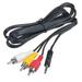 PwrON Compatible AV A/V to 3RCA Audio Video Lead Cable Cord Replacement for Archos JBM Audio/Video AV Cable (100887)