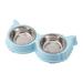 Pet Feeder Bowl Duble Bowl Kitten Food Water Feefer Stainless Steel Small Dogs Cats Drinking Dish for Pet Supplies Feeding Bowls