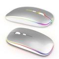 Wireless Mouse Rechargeable Wireless Mouse LED Wireless Mouse Portable Mobile Optical Office Mouse Slim Silent