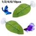 1/2/4/6/10pcs Betta Fish Leaf Pad Betta Fish Hammock Simulating Fish Breeding Natural Habitat Betta Resting Leaf Bed Aquarium Decoration for Betta Fish Tank Accessories Betta Fish Toys