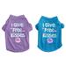 Happy Date Dogs Shirt Pet Clothes Puppy T-Shirt Cute Letter Printing Cotton Vest Apparel Doggy Shirts Soft and Breathable Outfits for Extra Small Medium Dogs Boy and Girl