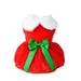 Christmas Dog Dresses Costume Santa Puppy Dress One Piece Pet Apparel Girl Doggies Holiday Party Outfits