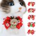 Walbest Christmas Dog Bow Ties Collar Christmas Dog Collar with Bell and Doll Adjustable Soft Cotton Pet for Small Medium Large Dog Cute Doll for Dogs Cat Christmas Best Gift Dog Collar