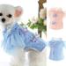 XWQ Pet Costume Floral Texture Dress-up Skin-friendly Pet Dogs Cats Lace Cheongsam Clothes for Festival