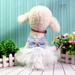 SPRING PARK Pet Striped Pattern Clothes Sweet Bowknot Small Dog Skirt Girl Tutu Clothing Puppy Cat Sleeveless Apparel Teddy Clothes Dresses for Spring and Summer