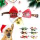 Windfall Pet Dog Collar Christmas Series Pattern Decorative Flexible Fashion Dogs Kitten Necklace Loop with Bell for Festival Holiday Xmas (6.0 -18.1 )