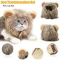 POINTERTECK Cat Lion Mane Wig Costume Christmas Little Dog Lion Hair Adjustable Washable Funny Pet Puppy Dress Up Hat Cute Kitten Kitty Hair Mane with Ears for Cat Lovers