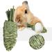 Visland 3Pcs Bunny Chew Toys No Hot Glu Grass Carrots Good for Bunny Guinea Pig Hamsters Dental Health