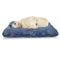 Magic Moon Pet Bed Celestial Sun and Moon Night Sky Occult Mystic Depiction Chew Resistant Pad for Dogs and Cats Cushion with Removable Cover 24 x 39 Sea Blue and Warm Taupe by Ambesonne