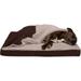 FurHaven Pet Products Berber & Suede Blanket-Top Cooling Gel Pet Bed for Dogs & Cats - Espresso Large