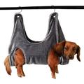 Dog Grooming Sling Hammock for Small Medium Dogs Relaxation Restraint Cat Grooming Sling Bag for Grooming Trimming Nail & Pets Bathing with 2 Hooks