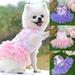 Stibadium Dog Dress Summer Pet Clothes Pet Floral Gauze Princess Dress For Dogs Sweet Puppy Wedding Dresses Vest Apparel For Dogs And Cats