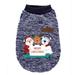 Elaydool Warm Fleece Dog Clothes Christmas Printed Puppy Costume Winter Pet Dog Jacket Coat Puppy Christmas Clothing Hoodies for Dogs