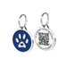 Pet Dwelling 2D QR Code Pet ID Tag - Dog Tags - Cat Tags - Online Pet Profile - Instant Email Alert - Scan Tag GPS Location(Blue Paw)