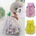 XWQ Pet Skirt Flower Pattern Keep Warmth Skin-friendly Dogs Cats Tulle Princess Dress Pet Supplies