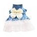 Summer Dog Lace Dress Pet Dog Clothes For Small Dogs Birthday Wedding Party Bowknot Dresses Puppy Costume Pet Clothes